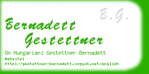 bernadett gestettner business card